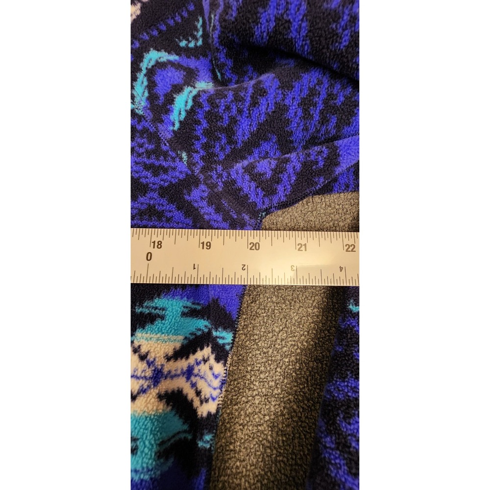 Eddie Bauer First Ascent Fleece Pullover‎ Aztec Tribal Print Purple Blue L - Picture 4 of 11